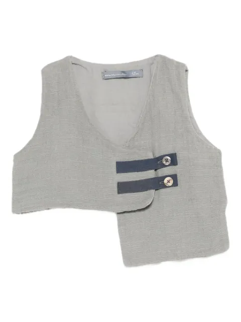 minimù button-front vest