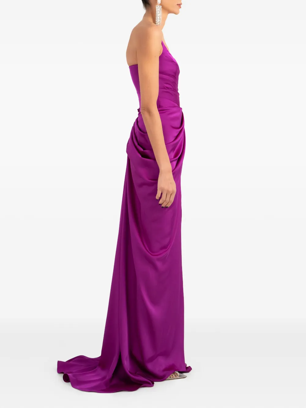 Ana Radu Strapless maxi-jurk Paars