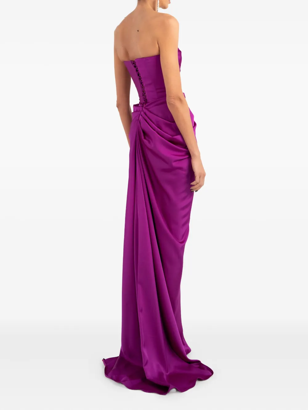 Ana Radu Strapless maxi-jurk Paars
