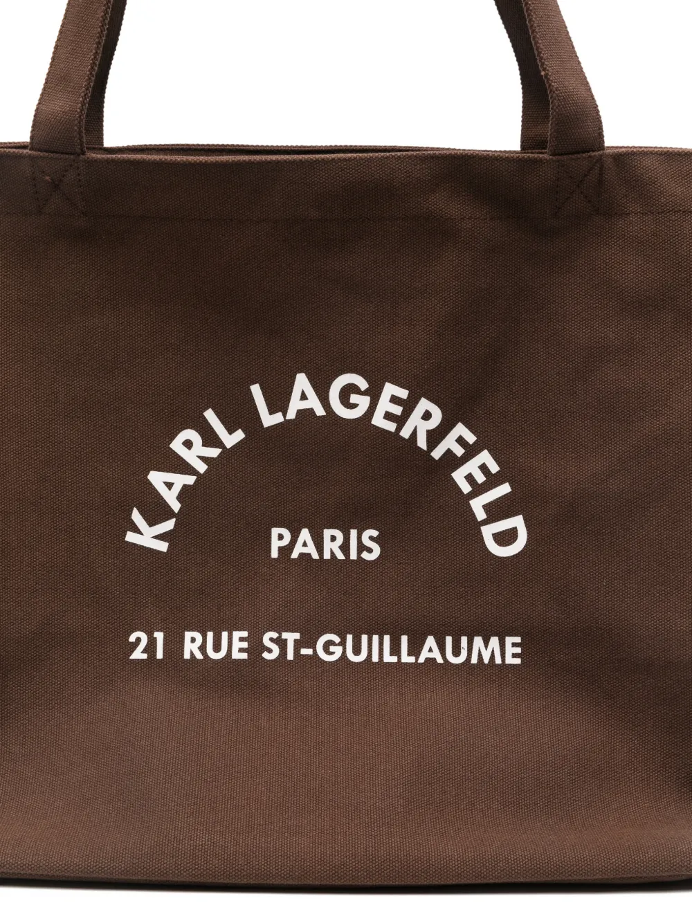 Karl Lagerfeld Shopper met logoprint Bruin