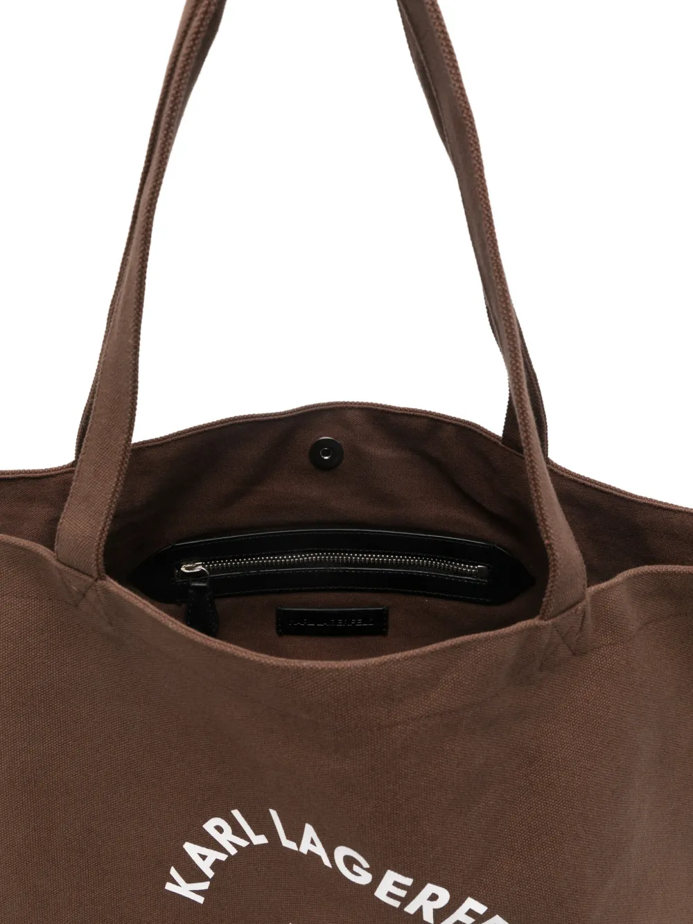 Karl Lagerfeld Shopper met logoprint Bruin