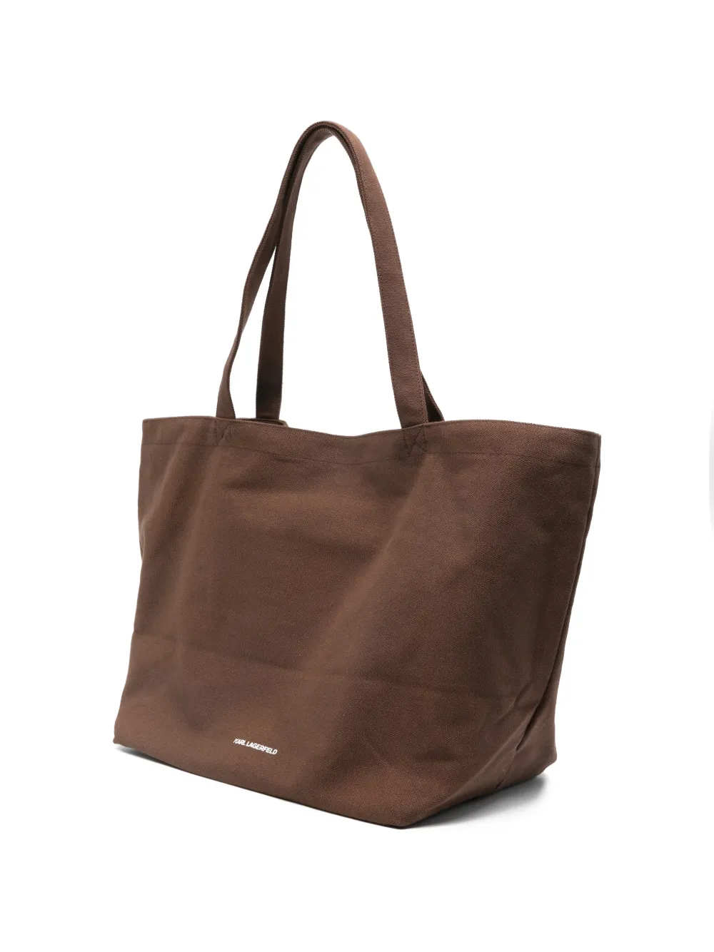 Karl Lagerfeld Shopper met logoprint Bruin