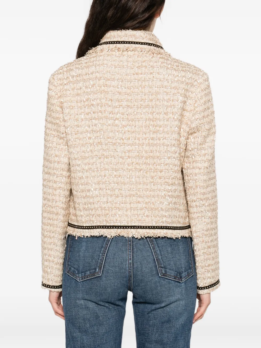 Karl Lagerfeld Jack met franje afwerking Beige