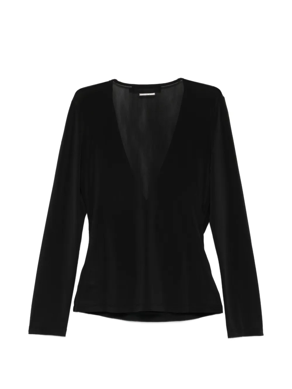 Karl Lagerfeld draped panelled top - Zwart