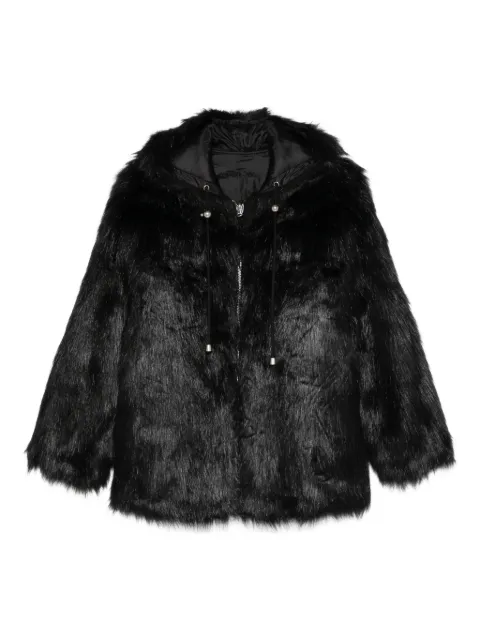 Open YY reversible faux fur hooded jacket