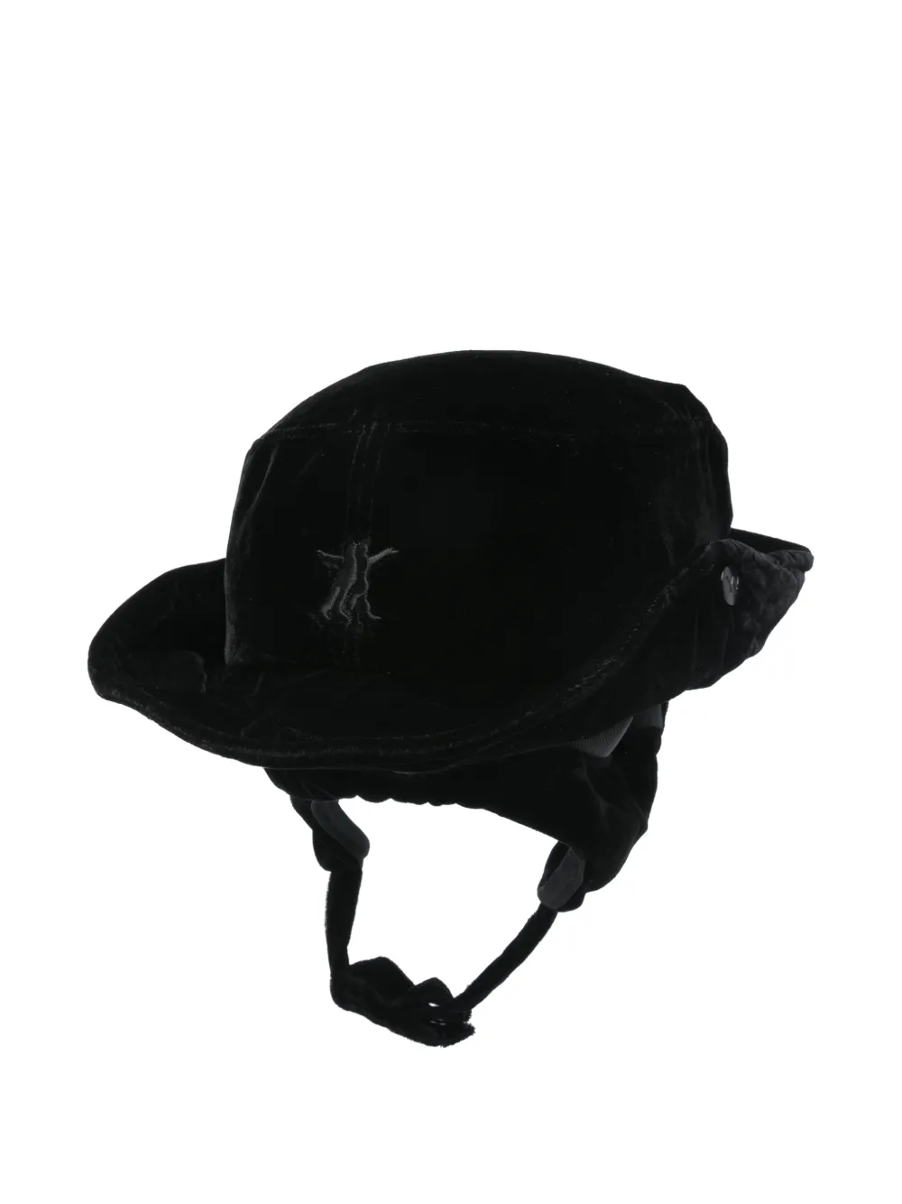 Open YY earflap bucket hat | Black | Image 1