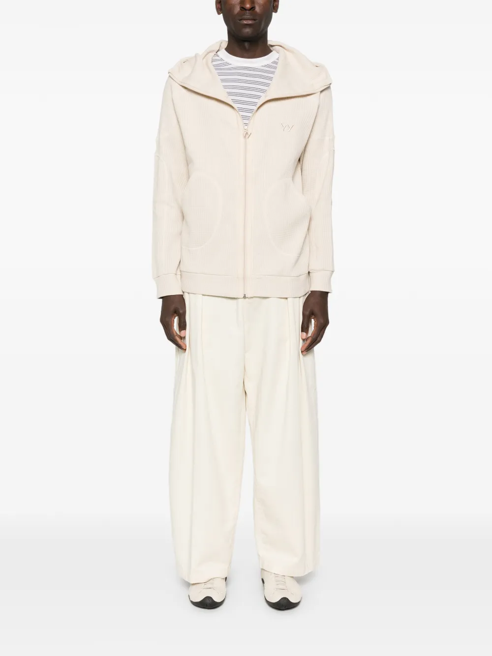 Open YY Waffle Balaclava zip-up hoodie | Hoodies | Image 2