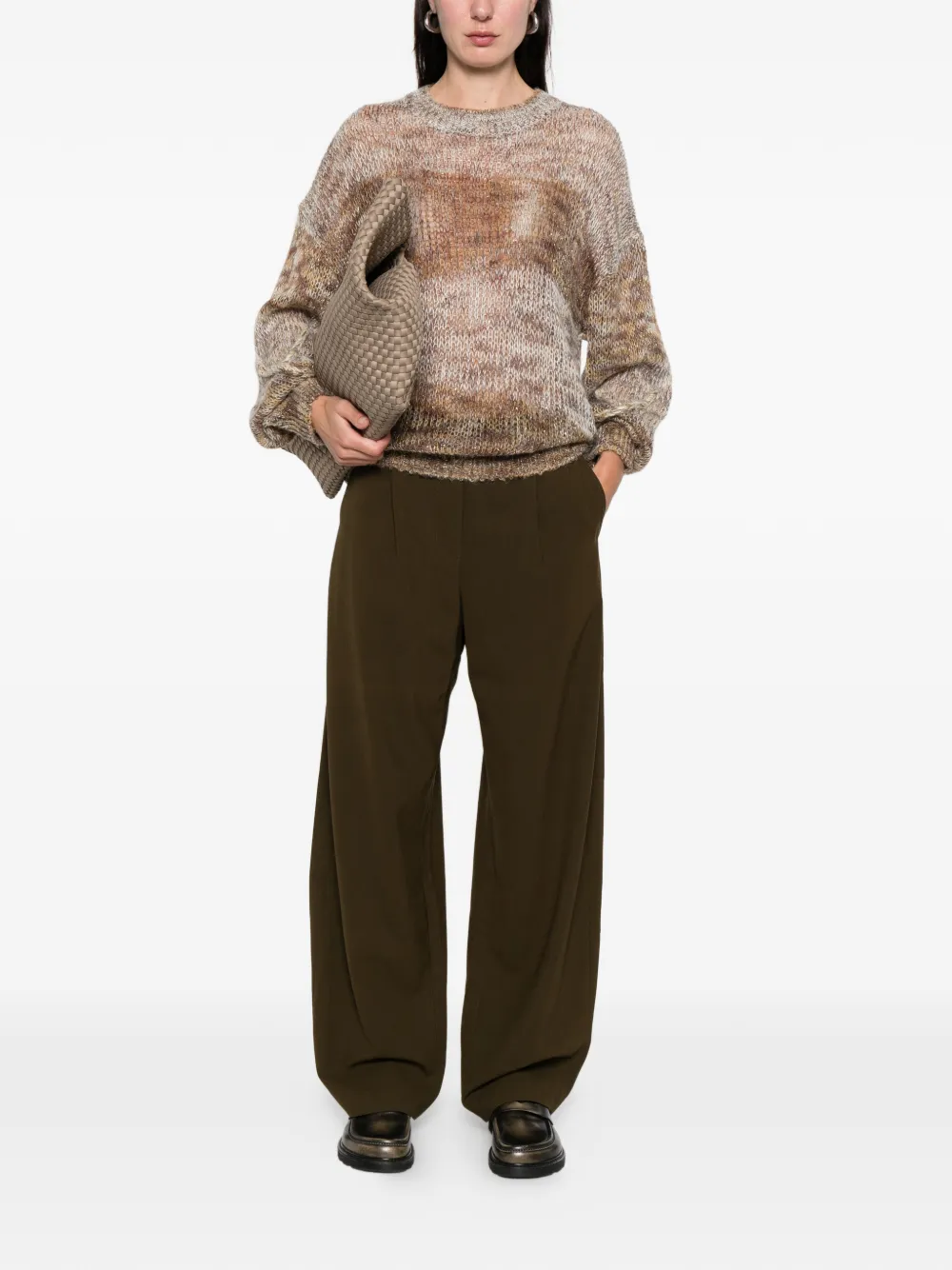 Open YY Volume Tuck pleated trousers | Tapered Pants | Image 2