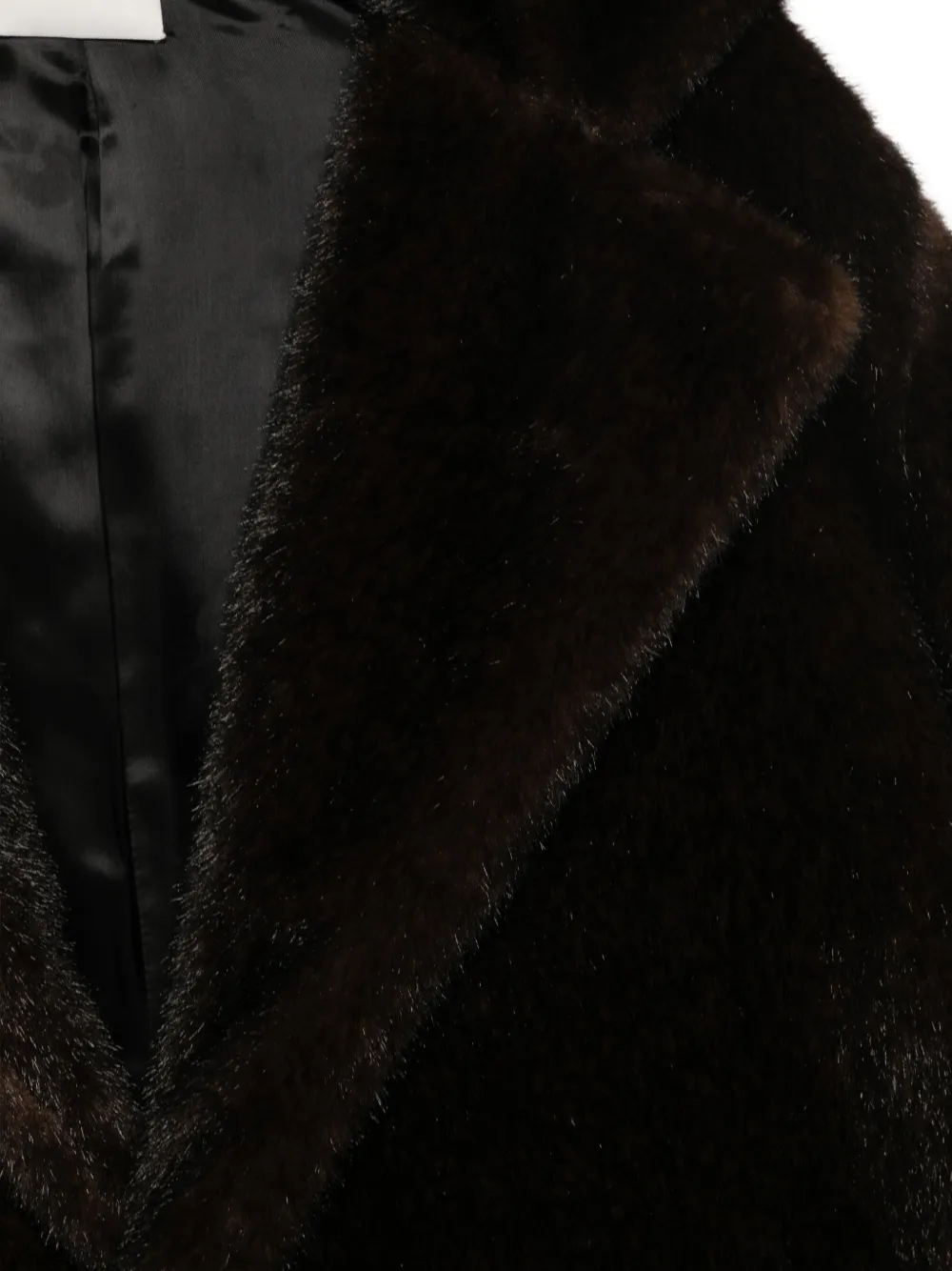faux-fur single-breasted coat