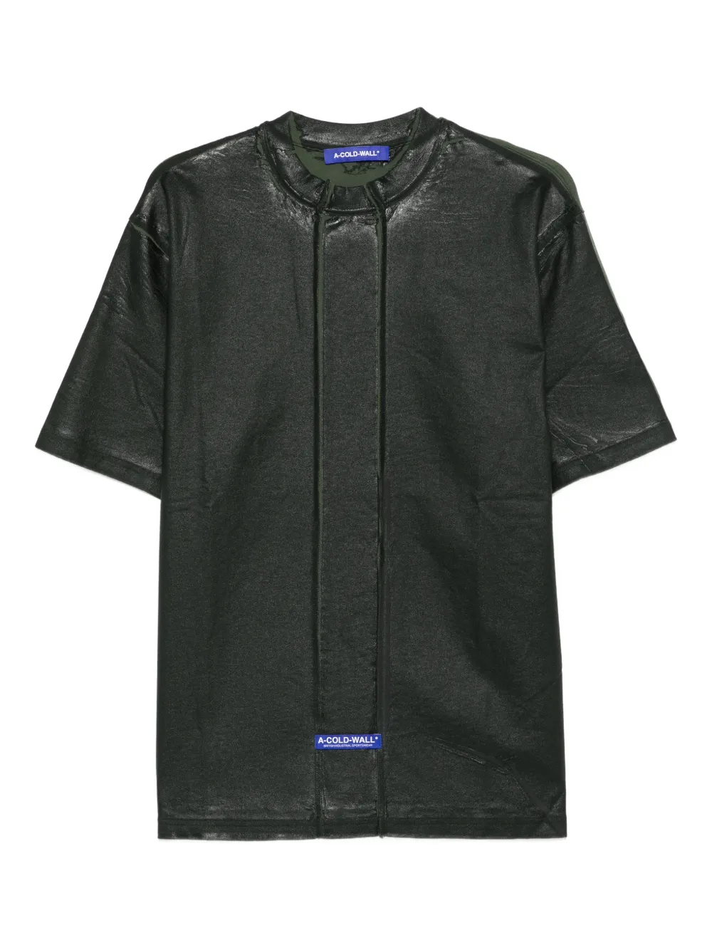 A-COLD-WALL* playera de fractura de costura | verde | Image 1