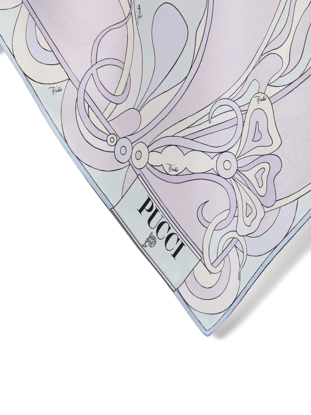 Pucci Orchidee Print Silk Cape Blouse In Multi