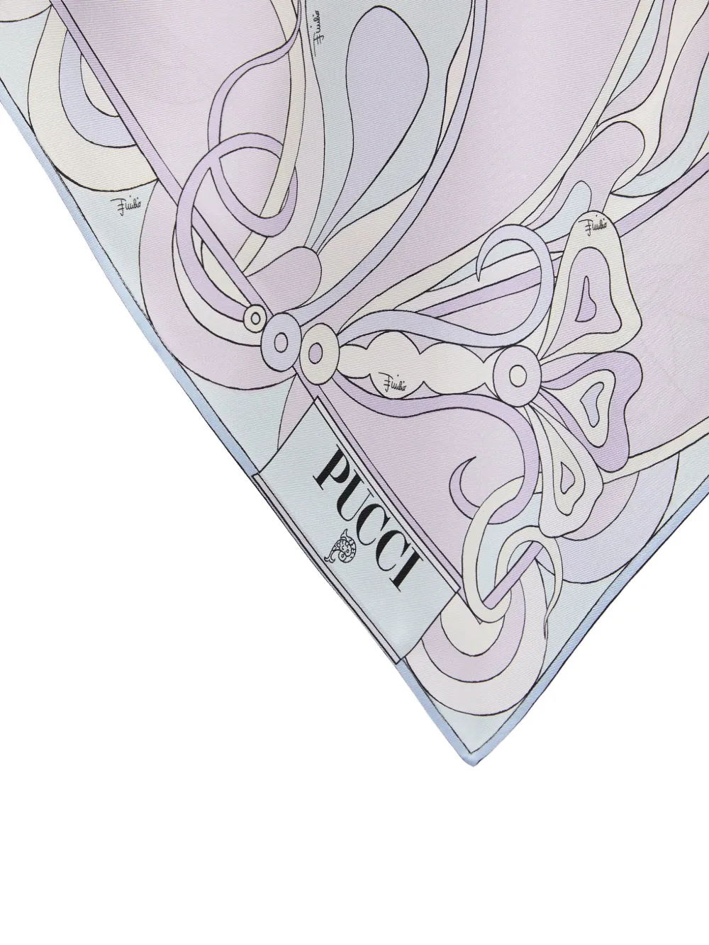 PUCCI Zijden blouse met cape en print Paars