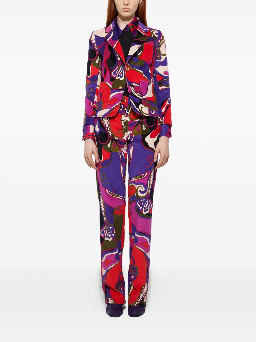 PUCCI Orchidee print velvet jacket | Fitted Jackets | Image 2