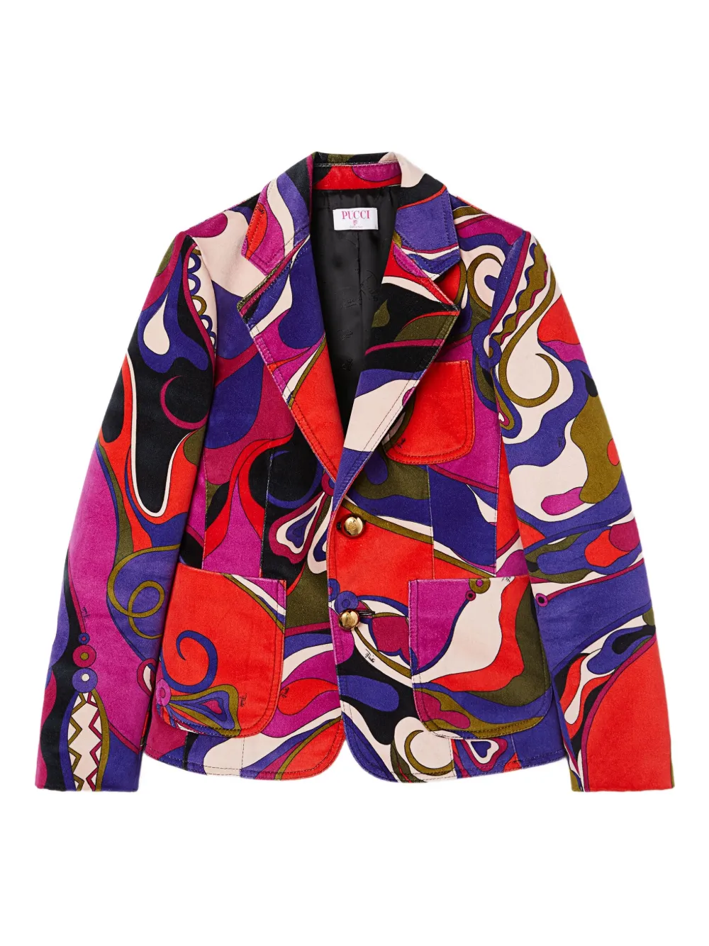PUCCI Orchidee print velvet jacket | Purple | Image 1