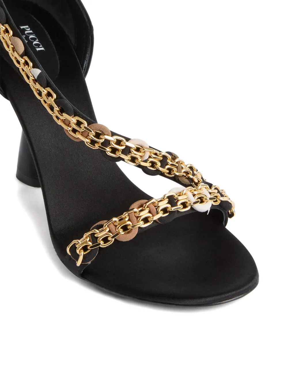 PUCCI Emilio sandalen met ketting hak Zwart