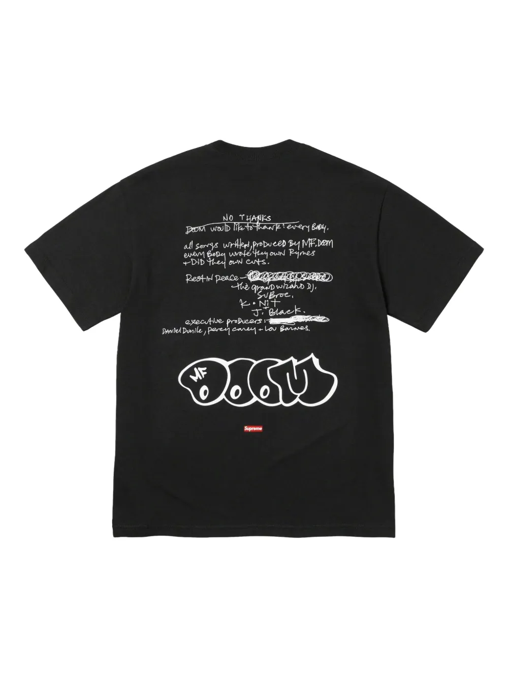 Supreme MF Doom cotton T-shirt - Zwart