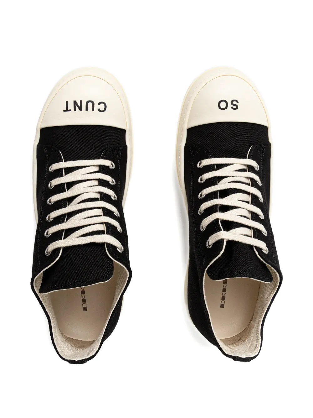 Rick Owens DRKSHDW Low Sneaks lace-up sneakers Zwart