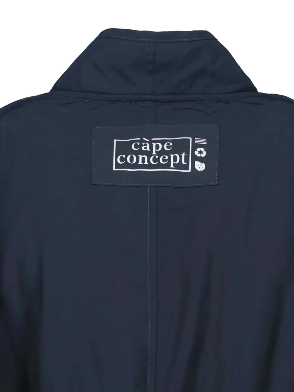 Cap Logo-detail Zip-up Coat In Blue