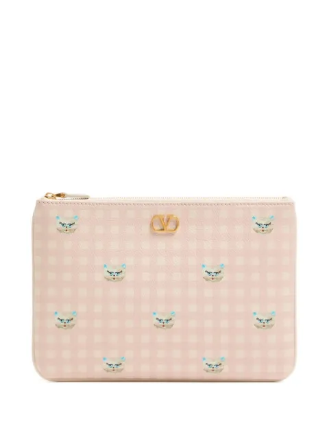 Valentino Garavani Le Chat De La Maison print clutch bag