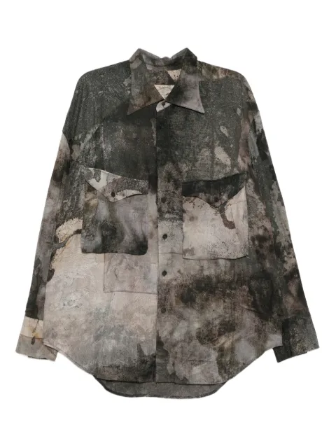 Ziggy Chen digital print silk shirt