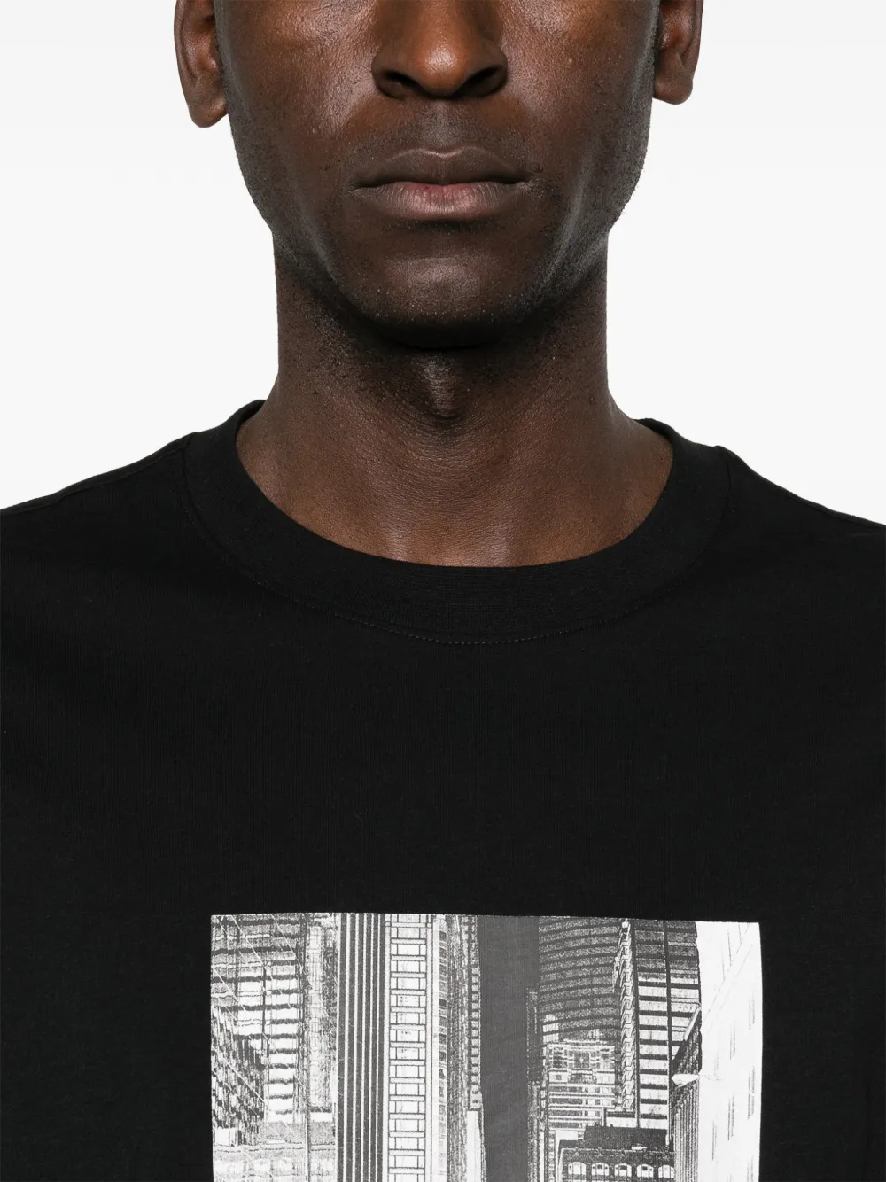 HUGO T-shirt met grafische print Zwart