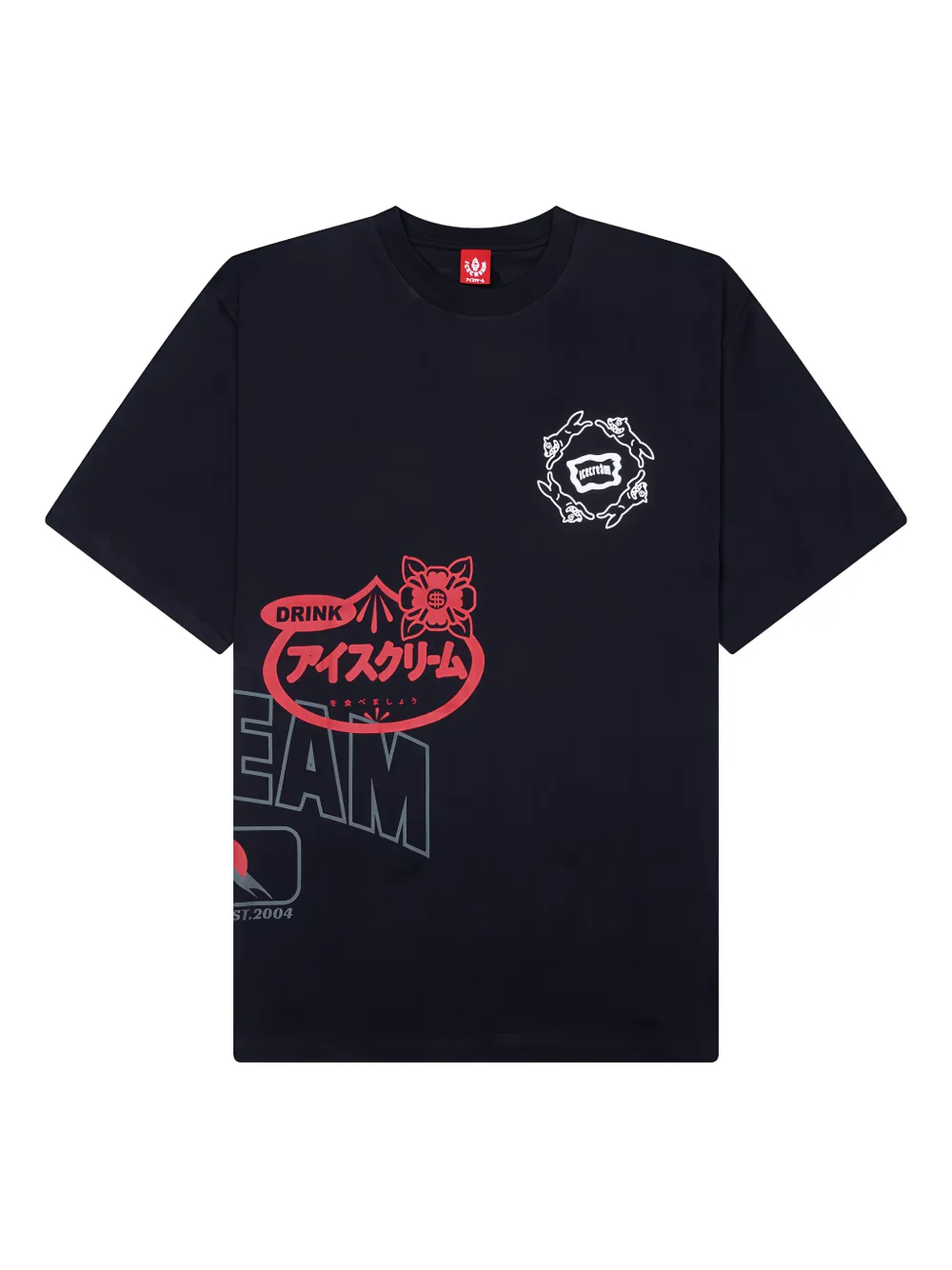 ICECREAM Overlay graphic-print T-Shirt | Black | Image 1