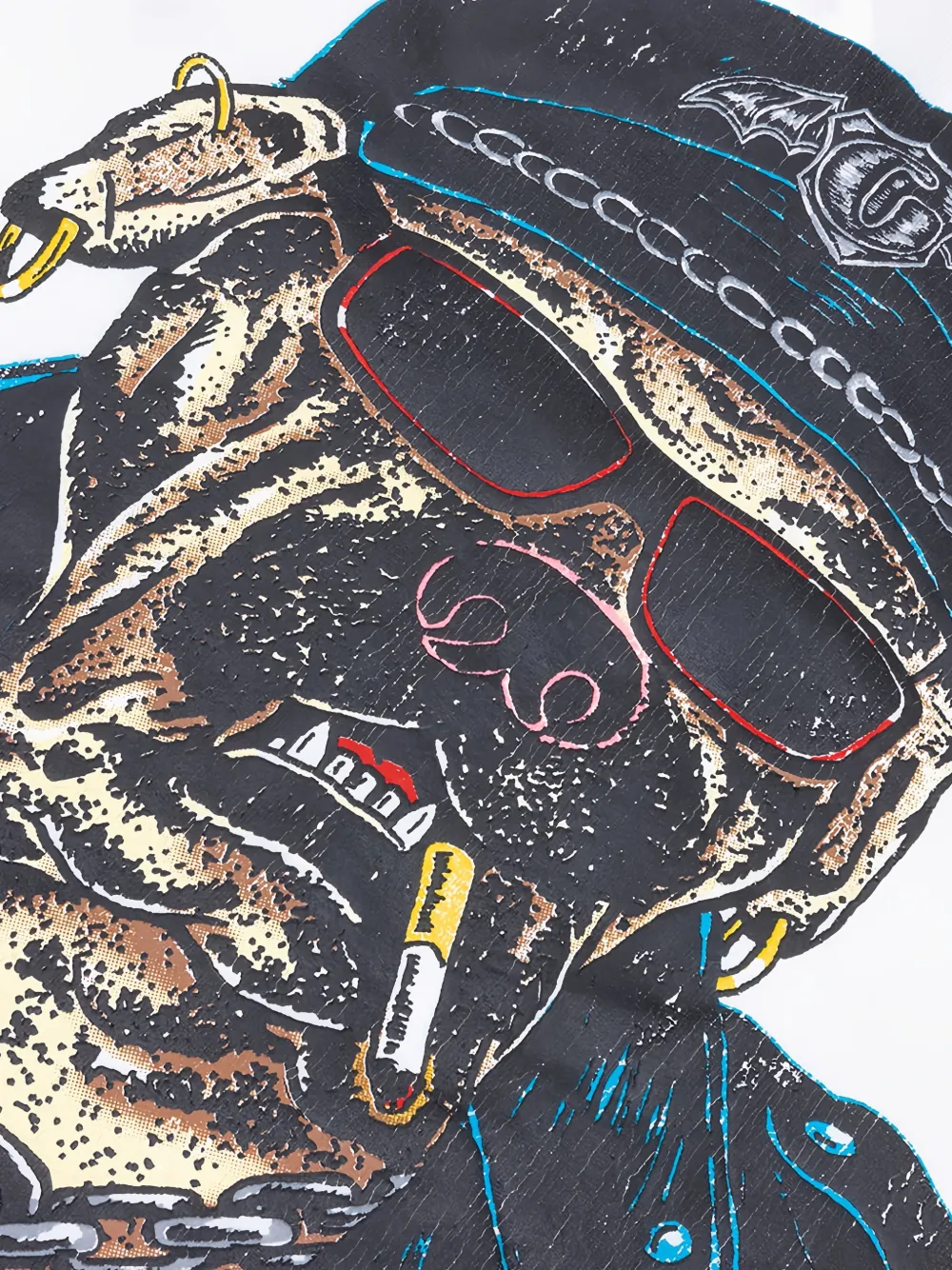 Gallery Dept. Oct Biker Dog Graphic-print T-shirt In White