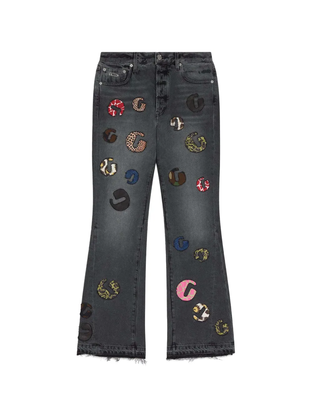 GALLERY DEPT. G Time La Flare appliqué wide-leg jeans - Grigio