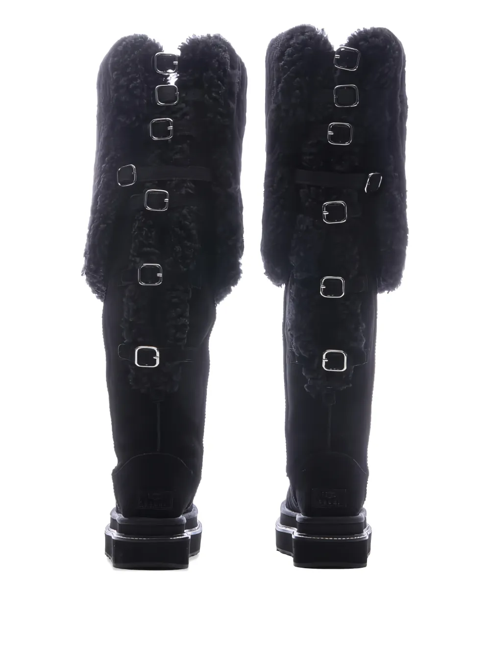 Ugg X Sacai Buckle-detail Thigh-high Boot In Black
