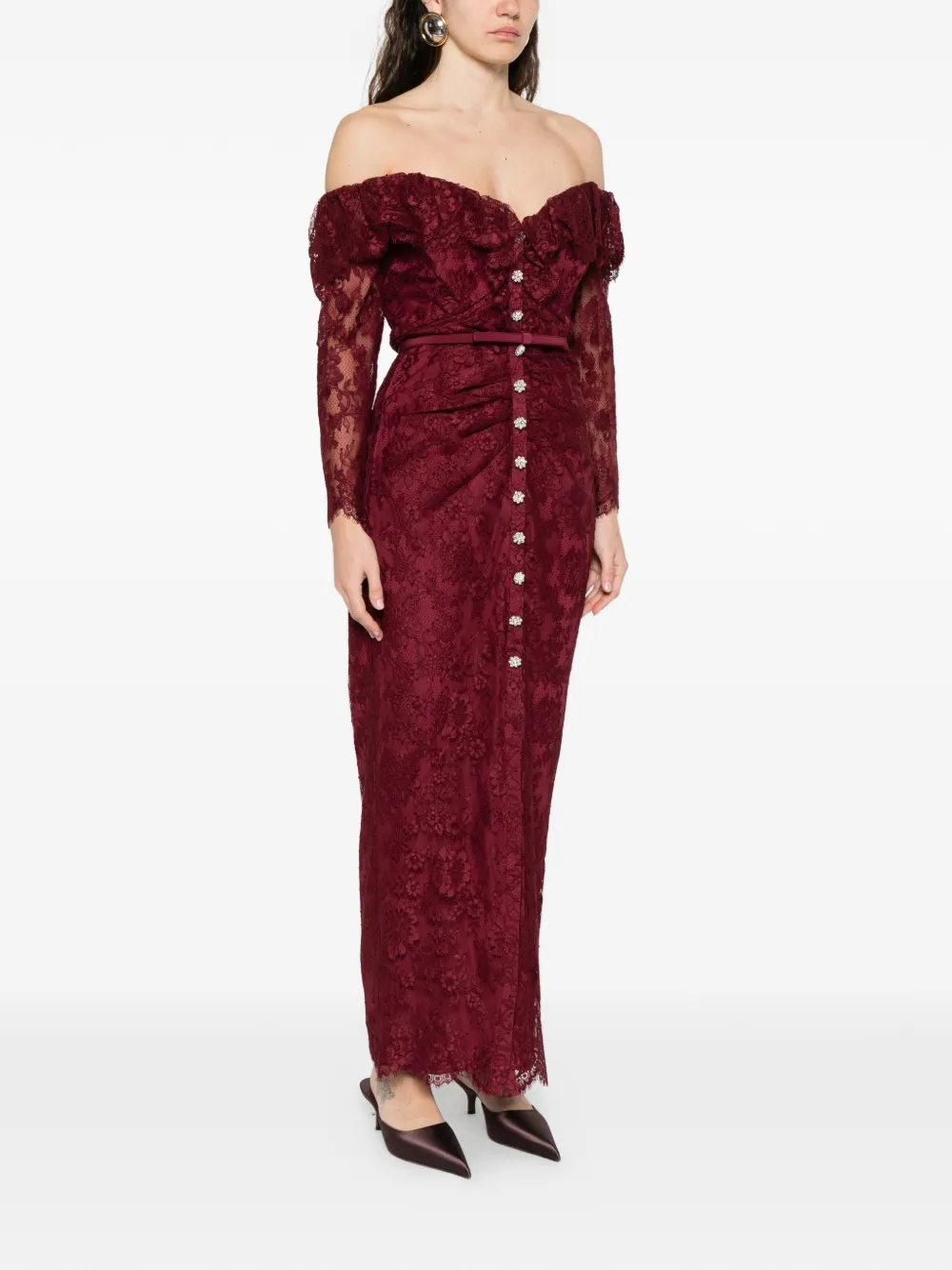 Lace Button Dress