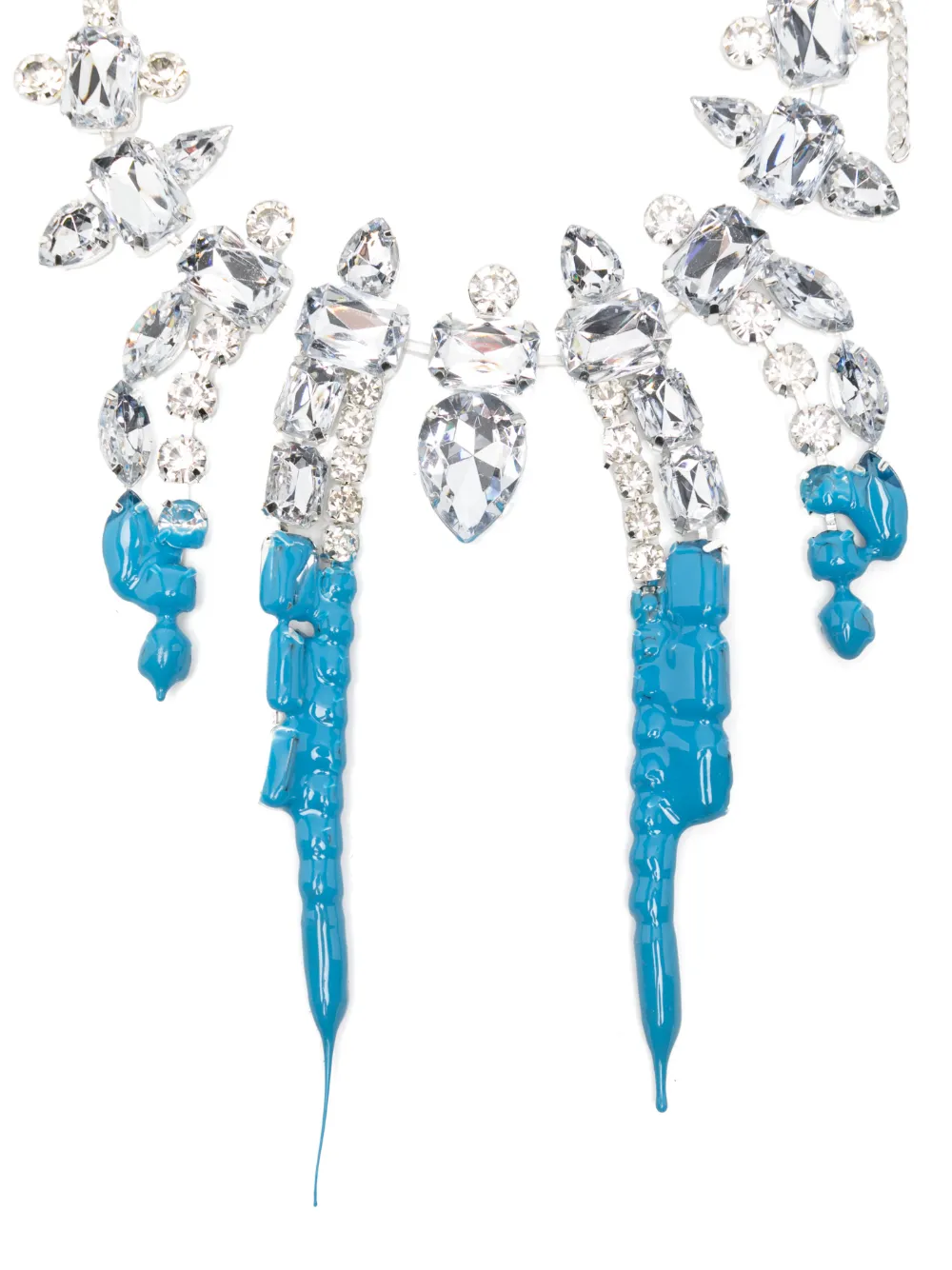  Ottolinger Dipped Diamond-embellishment Necklace - Silver 