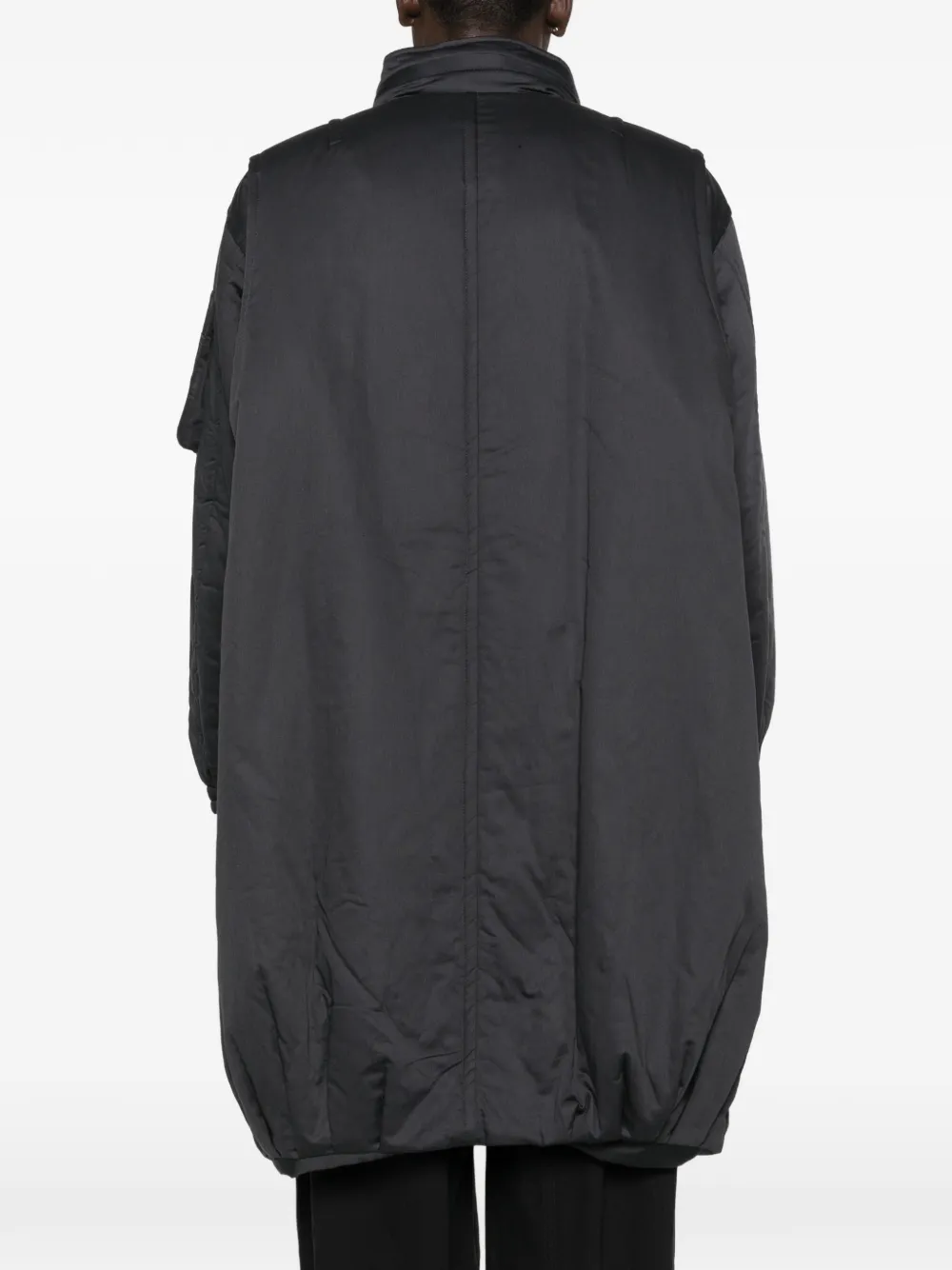 Open Yy Cargo Zip-up Oversized Coat In Blue