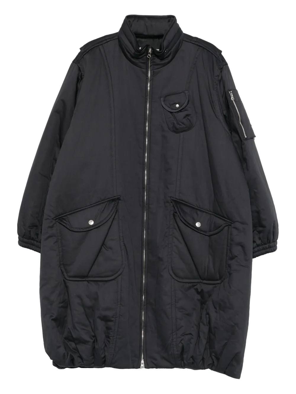 Open YY Cargo zip-up oversized coat | Blue | Image 1