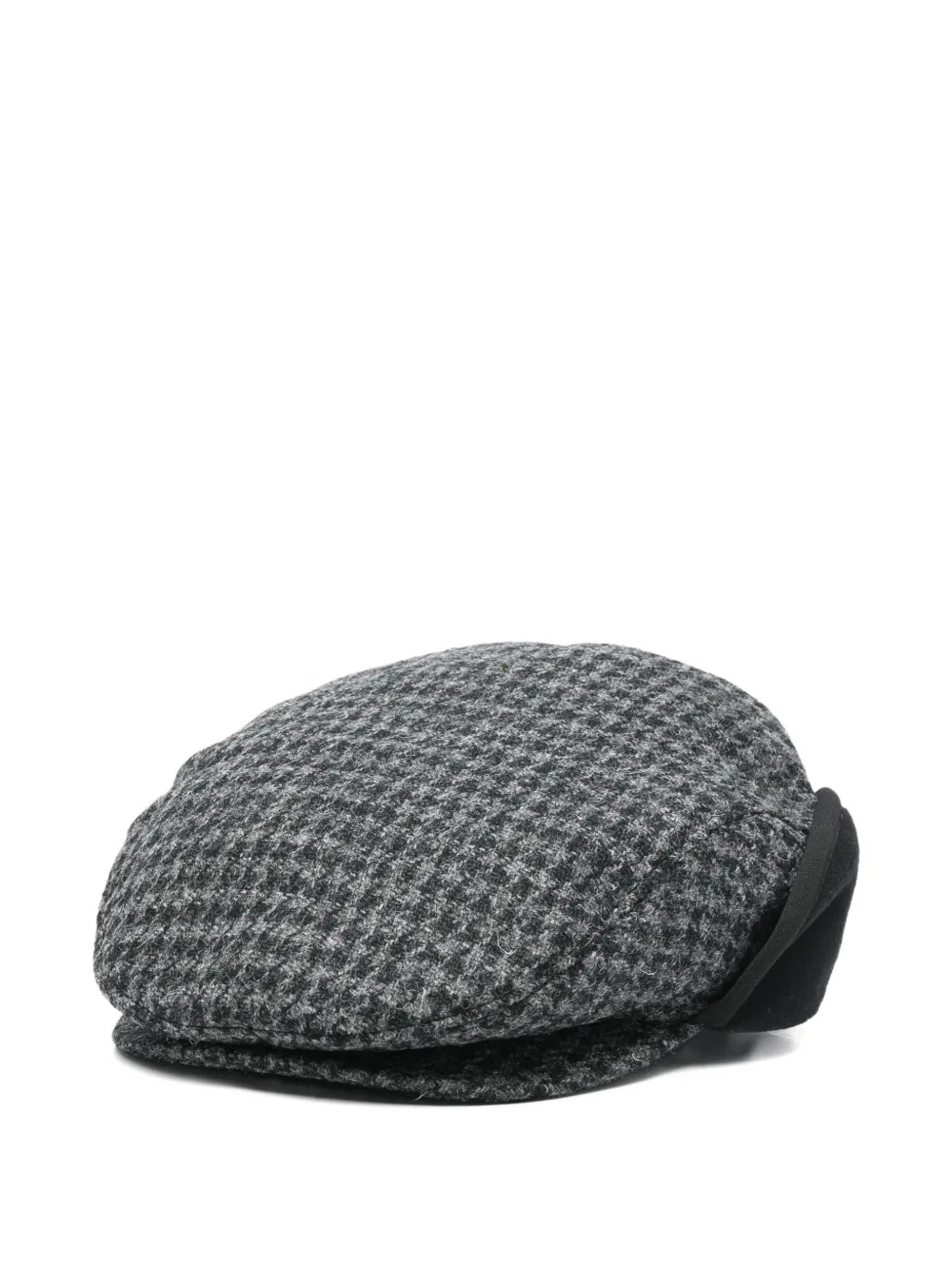 Open YY Harris-Tweed foldable ear-flaps biker hat | Grey | Image 1
