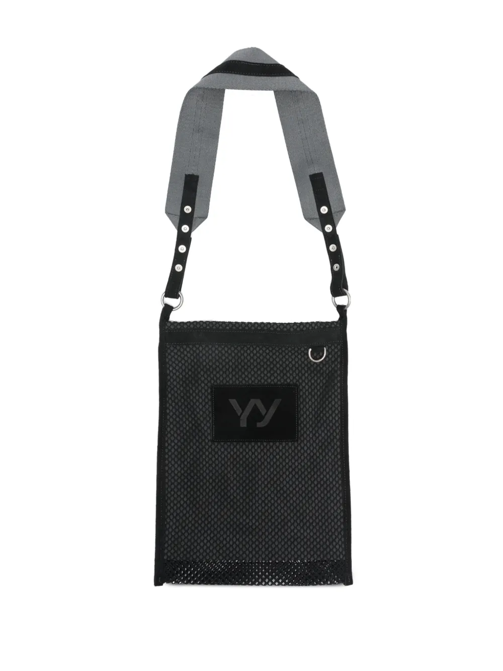 Open YY mesh cross body bag | Black | Image 1