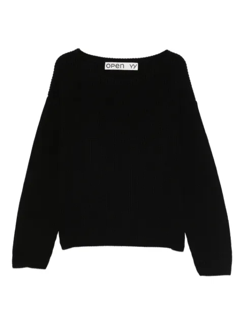 Open YY damaged heart sweater