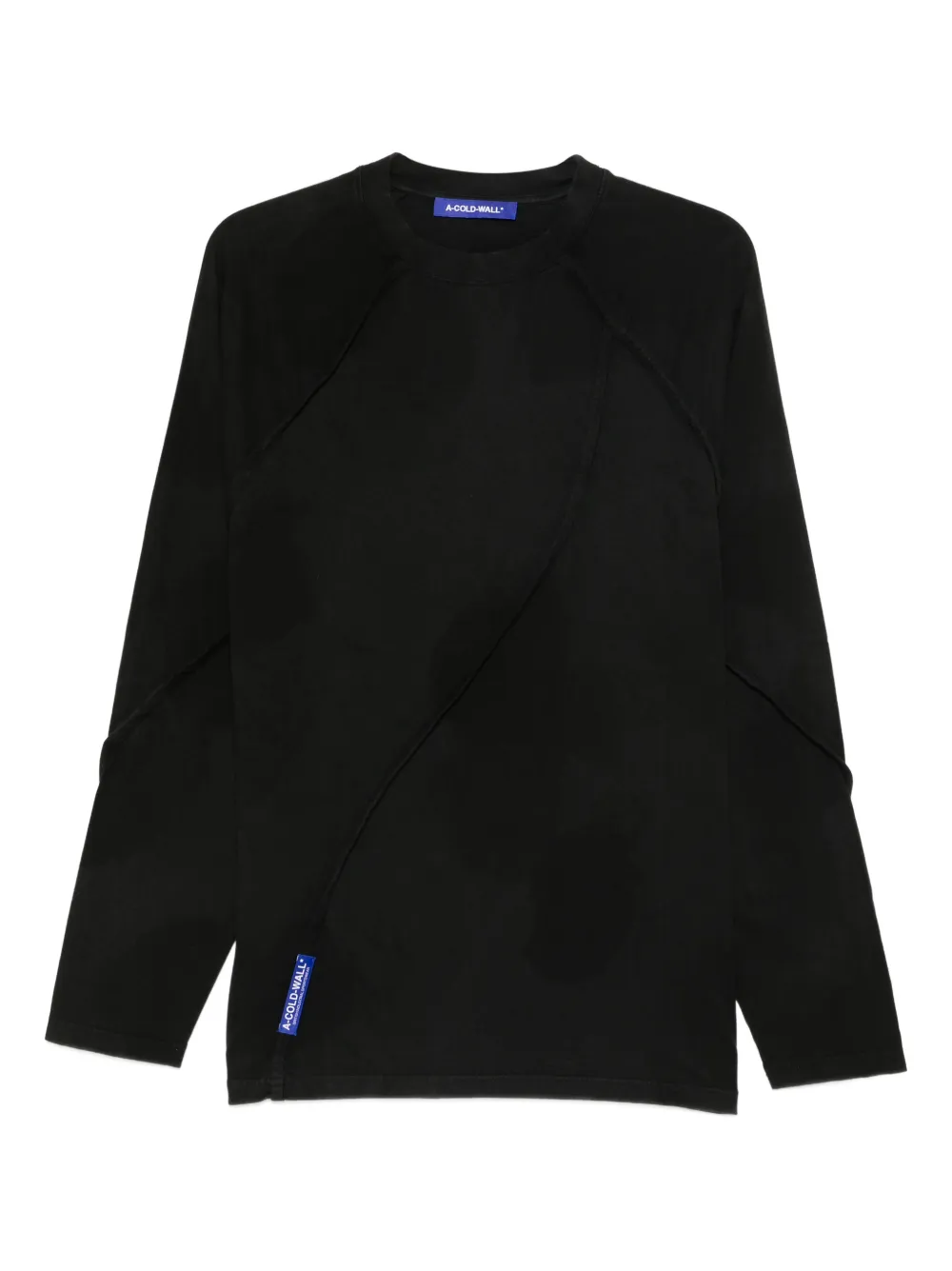 A-COLD-WALL* long sleeve panelled T-shirt | Black | Image 1