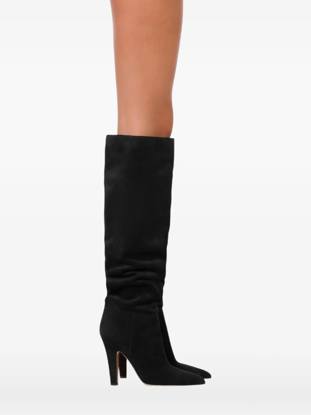 Paris Texas 100mm Elsa Point-toe Stiletto Boots In Black