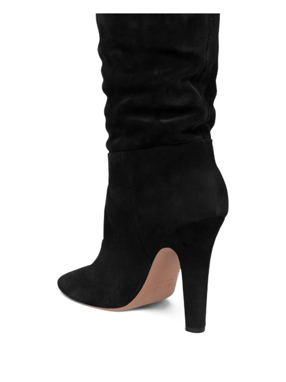 Paris Texas 100mm Elsa Point-toe Stiletto Boots In Black