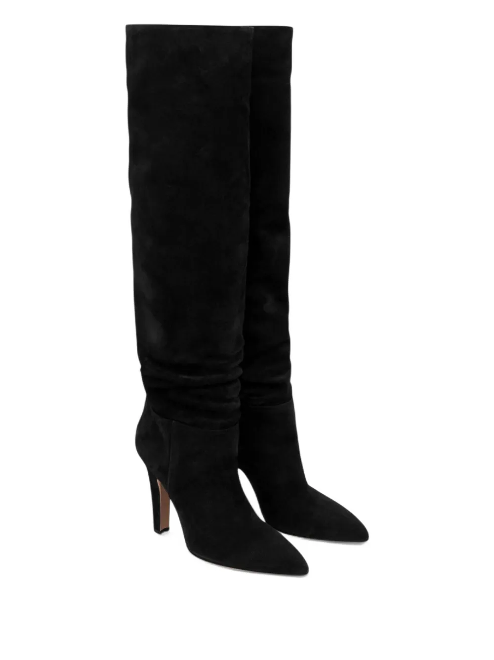 Paris Texas 100mm Elsa Point-toe Stiletto Boots In Black