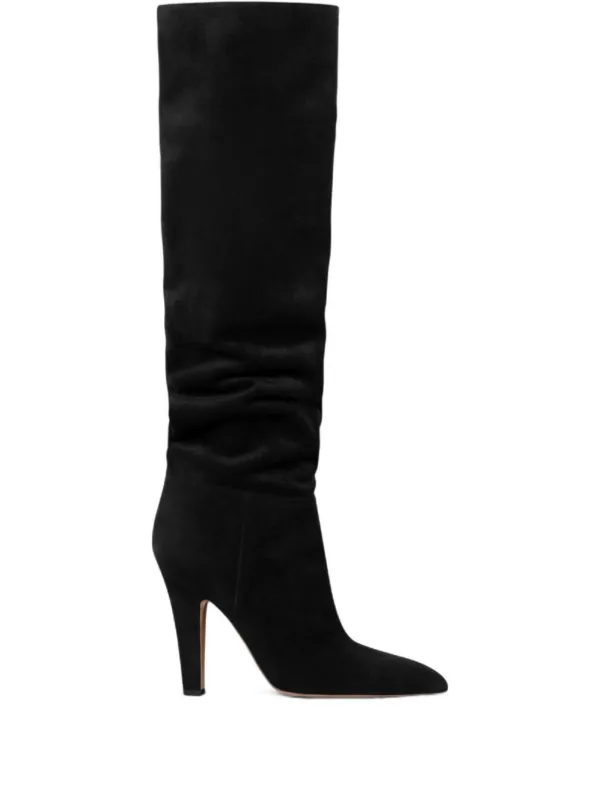 Paris Texas 100mm Elsa Point-toe Stiletto Boots in Black