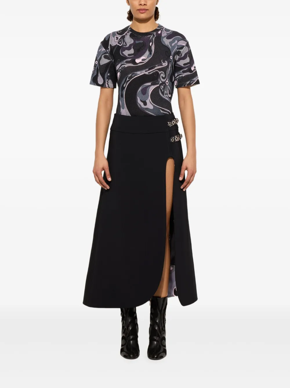 PUCCI orchidee print wool T-shirt | T-shirts & Jerseys | Image 2