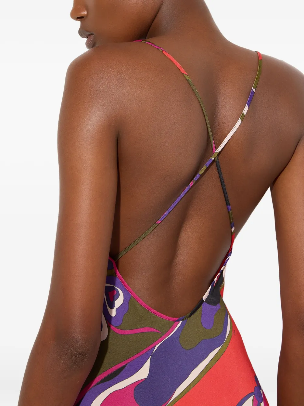 Pucci Orchidee Print Short Jersey Dress In Multi