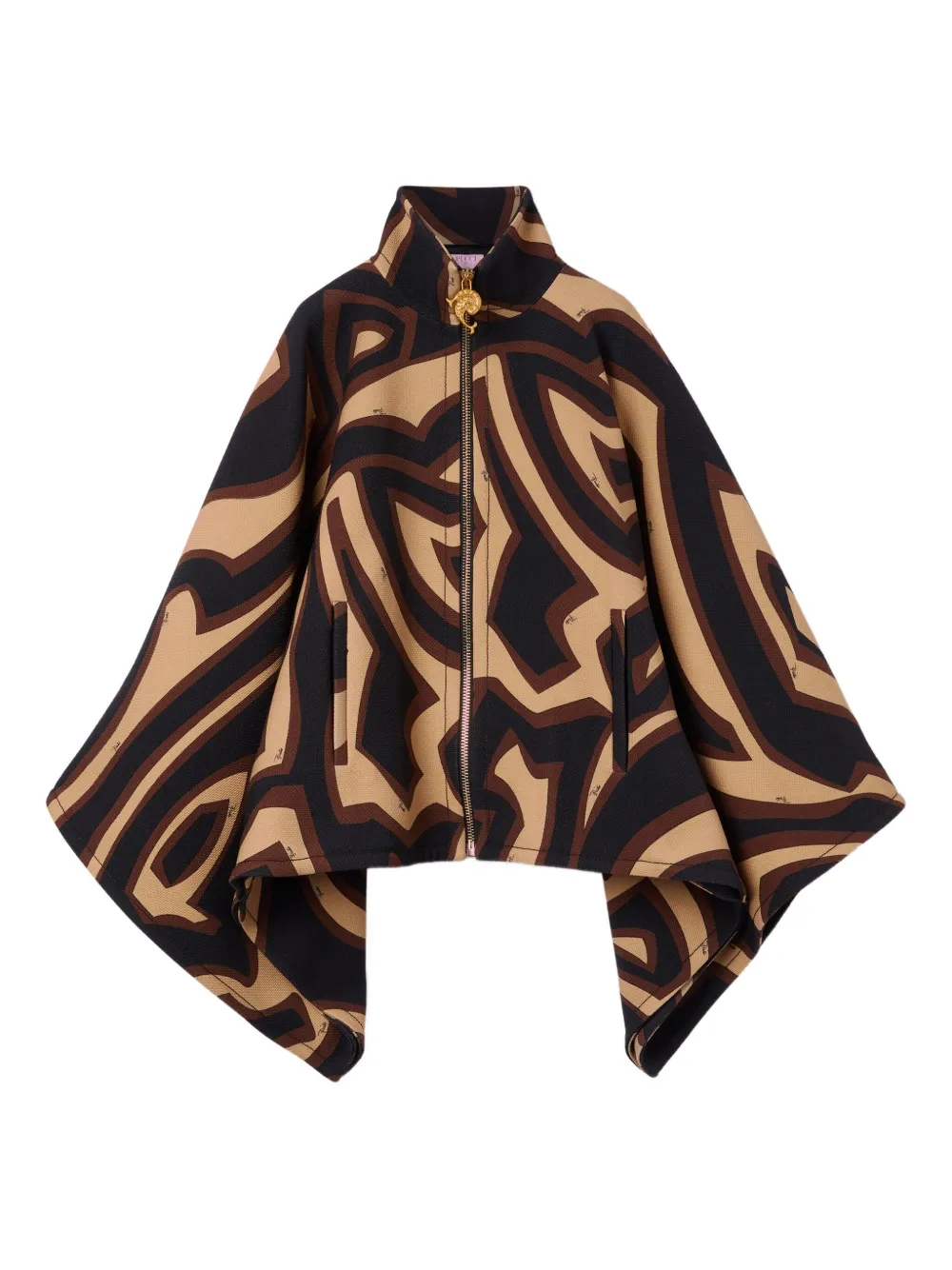 PUCCI labirinto print cape | Neutrals | Image 1