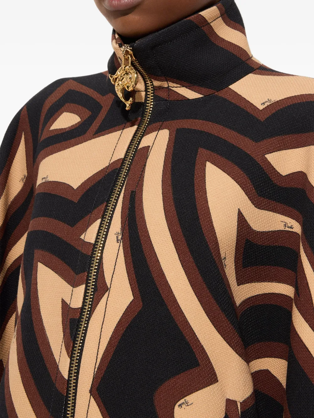 Pucci Labirinto Print Cape In Animal Print