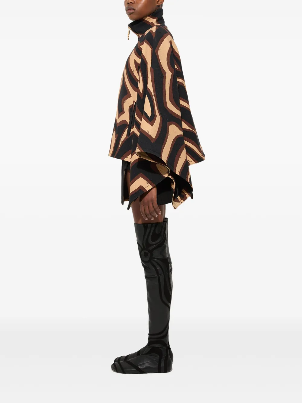 Pucci Labirinto Print Cape In Animal Print