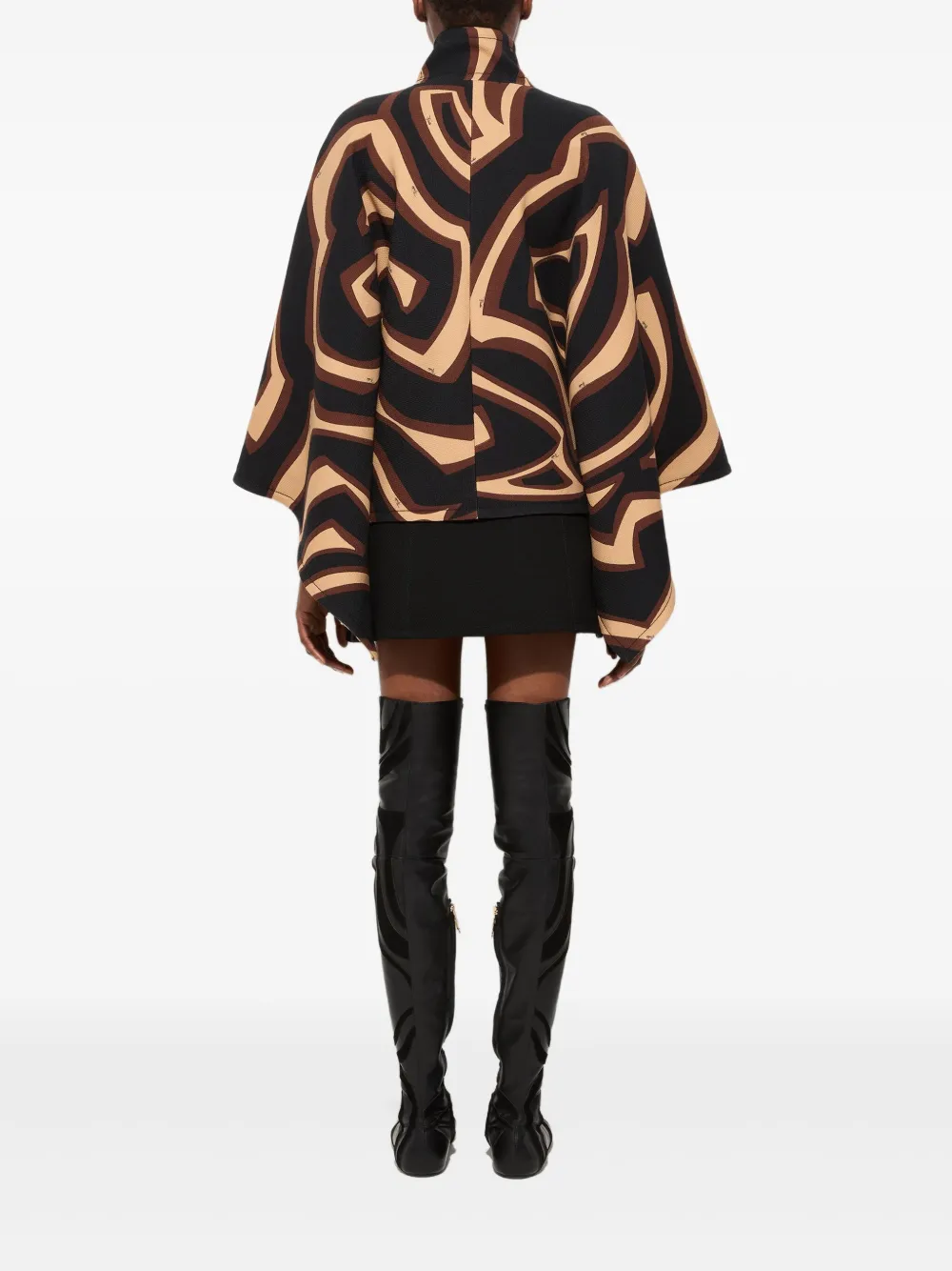 Pucci Labirinto Print Cape In Animal Print