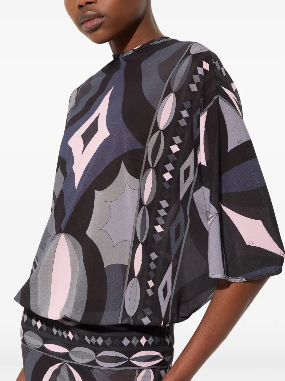 Pucci Collane Print Long Dress In Multi