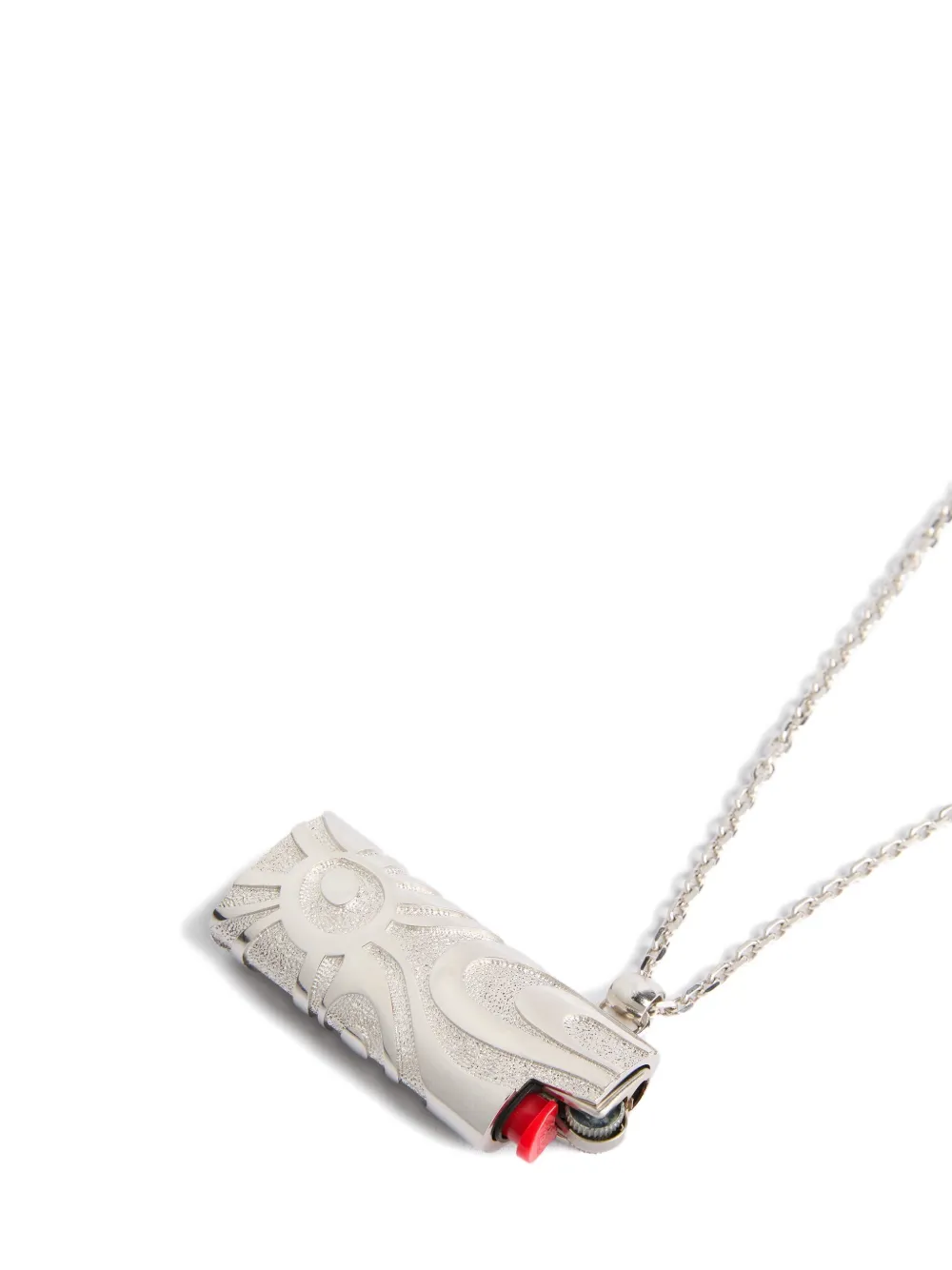 Pucci Lighter Case Mini Necklace In Metallic