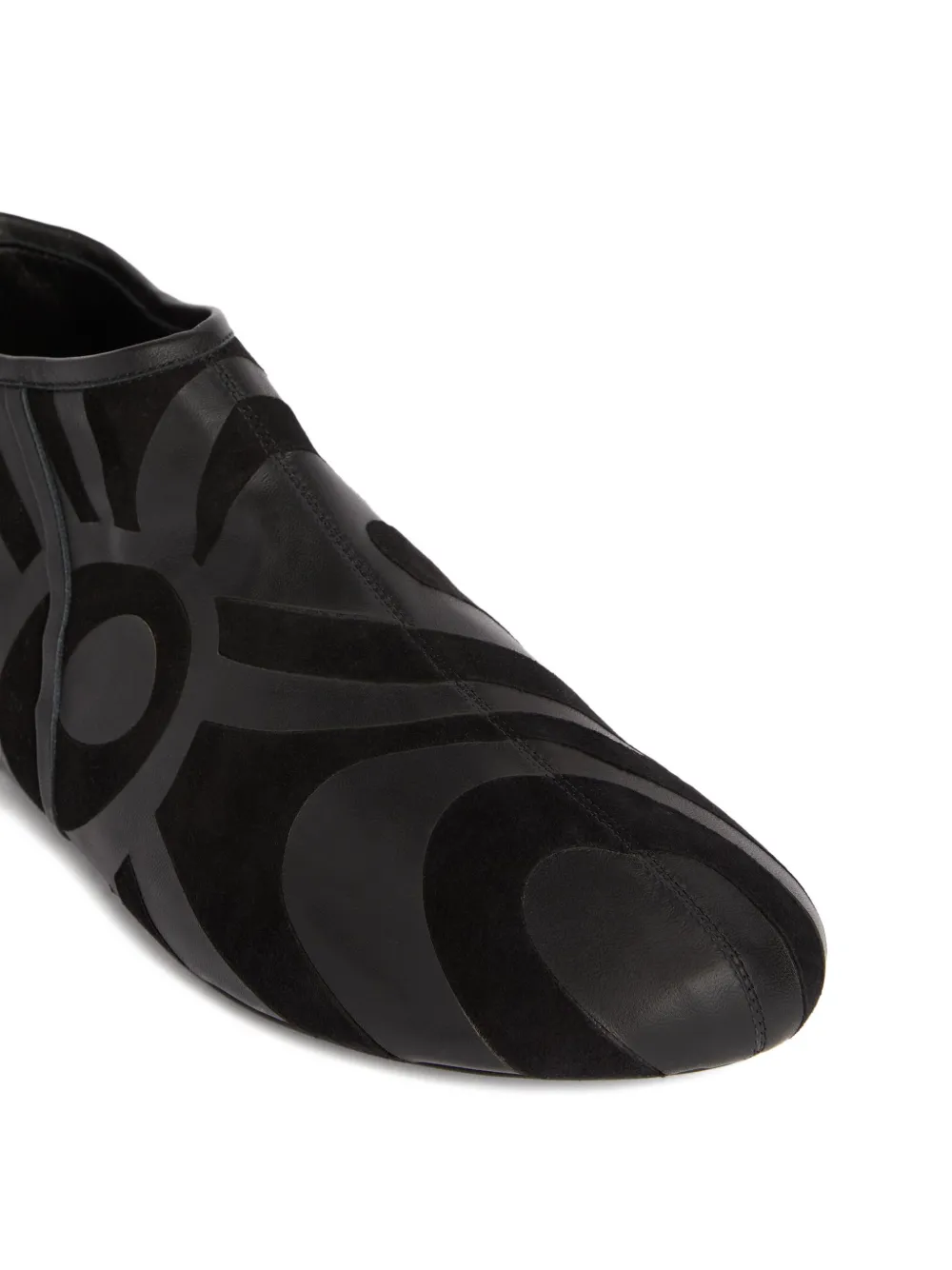 Pucci Print Zip Flat Shoes In Black